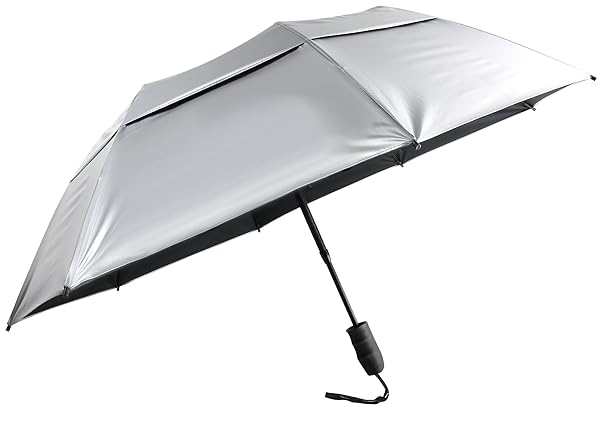 SunTek "SunTek 46" UV Protection Canopy Umbrella - Auto Open, Portable, Silver Coated, Fiberglass Shaft" - View 2 of 7