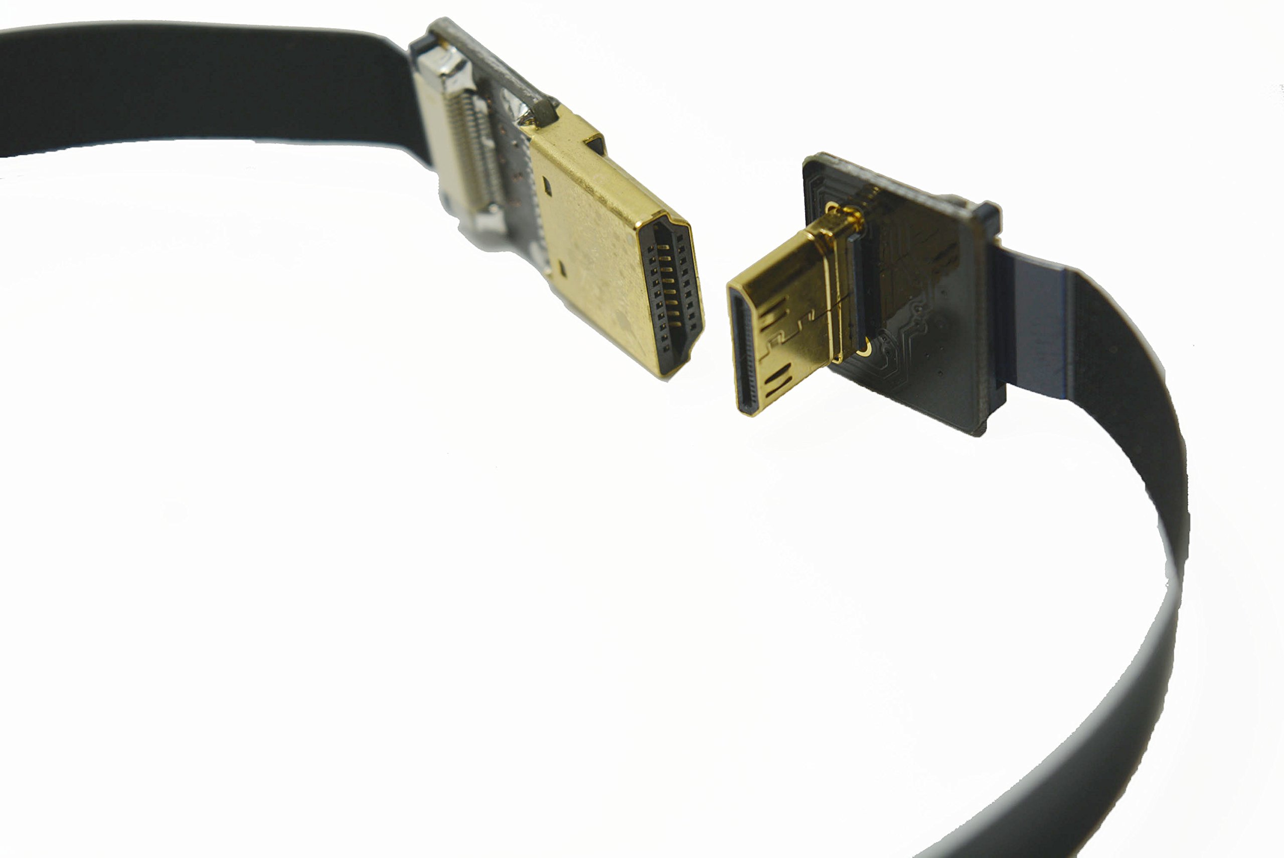 Black 30CM FPV HDMI Cable Mini to Standard for 5D3 5D2 GH3 GH2 5N 5T 5R 7N 90 Degree DJI - View 6 of 9