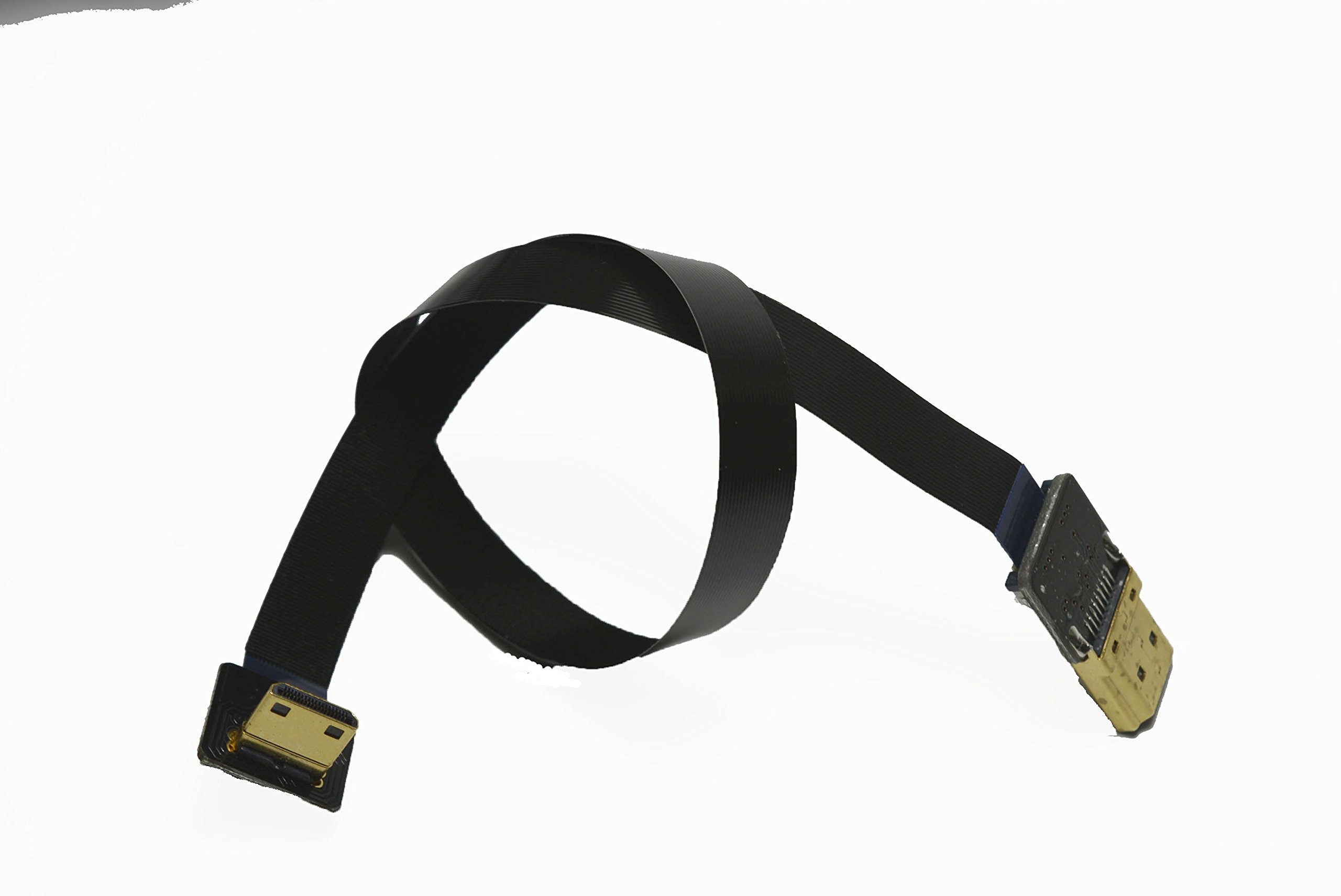 Black 30CM FPV HDMI Cable Mini to Standard for 5D3 5D2 GH3 GH2 5N 5T 5R 7N 90 Degree DJI - View 7 of 9