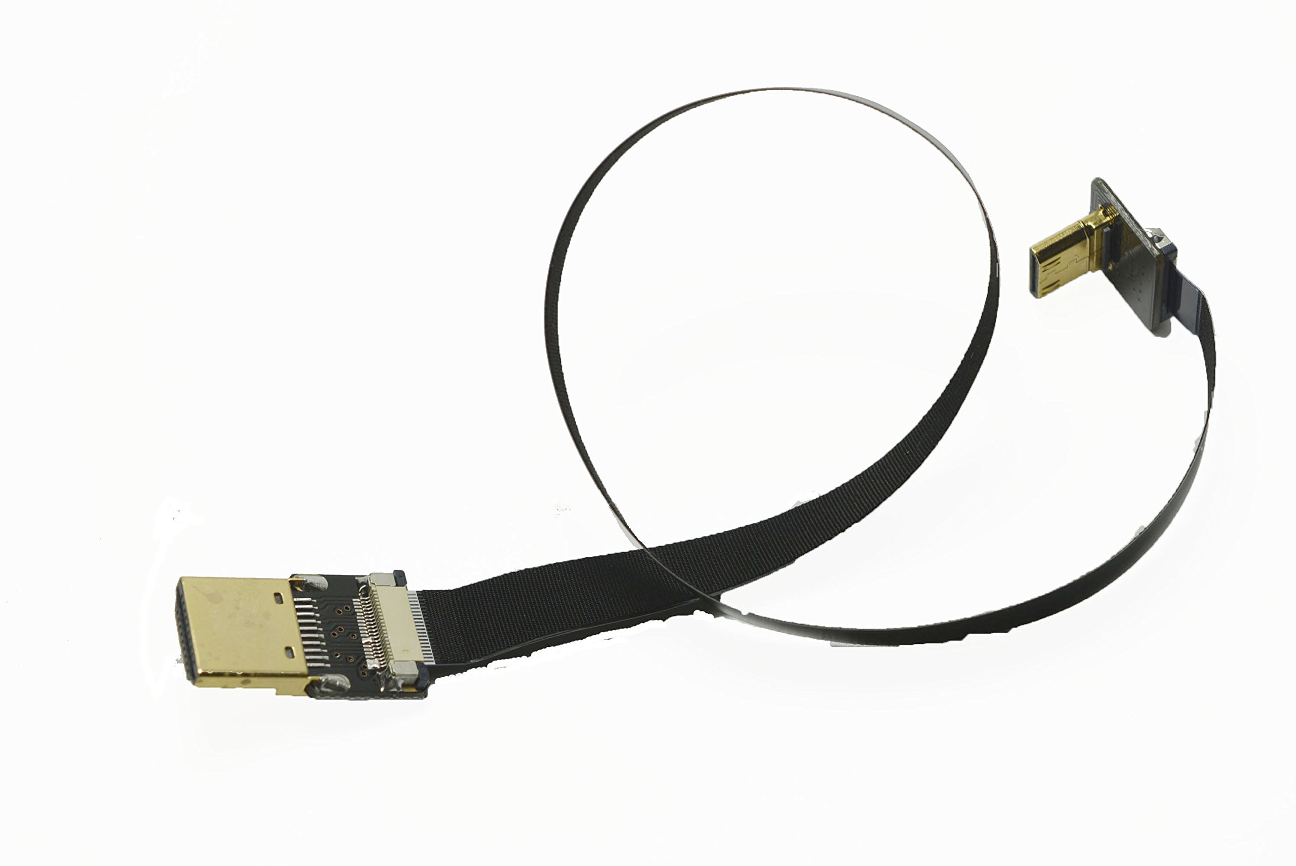 Black 30CM FPV HDMI Cable Mini to Standard for 5D3 5D2 GH3 GH2 5N 5T 5R 7N 90 Degree DJI - View 8 of 9