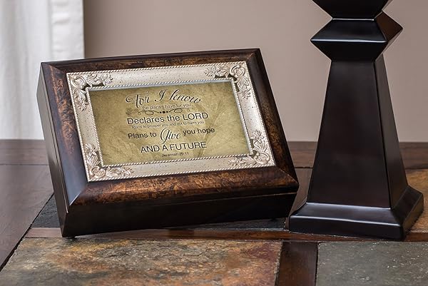 Cottage Garden Cottage Garden Hope and a Future Italian Design Music Box Plays Wind Beneath My Wings Gift for Music Lovers - View 3 of 6