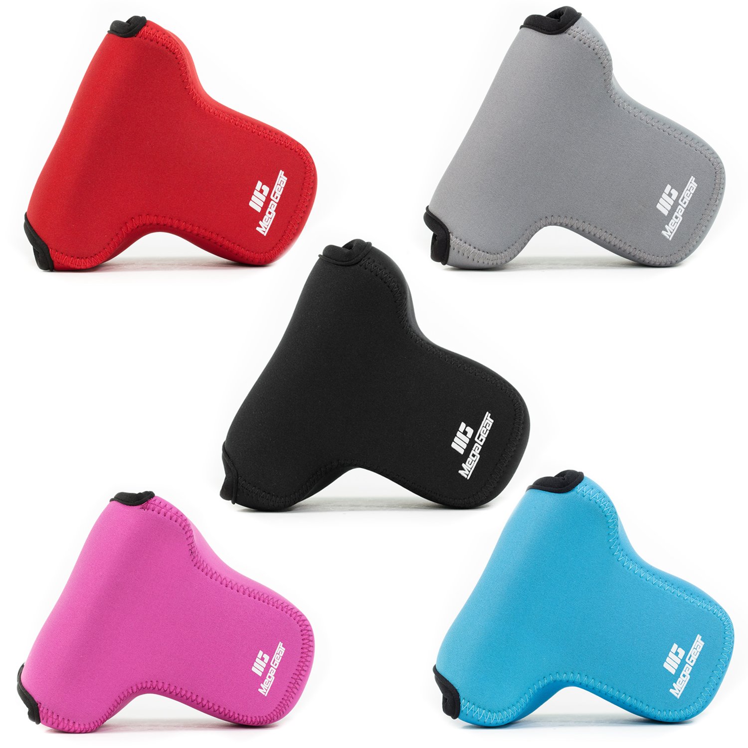 MegaGear MegaGear MG741 Ultra Light Neoprene Camera Case for Panasonic Lumix DMC-GX85 DMC-GX80 14-140mm in Blue PU Leather - View 9 of 9