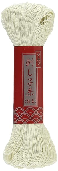 Yokota Buy Sashiko Thread JUMBO Skein 100m Color #102 'Natural' for Japanese Quilting & Embroidery