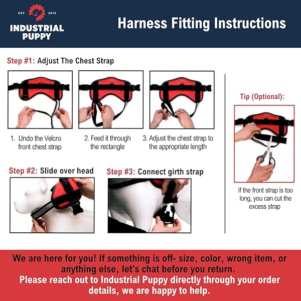 Industrial Puppy Industrial Puppy Service Dog Vest Adjustable No Pull Harness for Large Dogs with Reflective Straps Removable Patches Training Vest - View 2 of 8