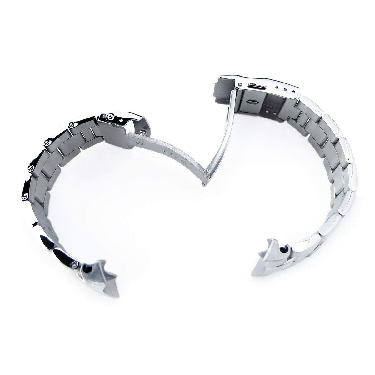 22mm Super-O Boyer 316L Stainless Steel Watch Band for SEIKO SKX007 Brushed and Polished Finish - View 2 of 5