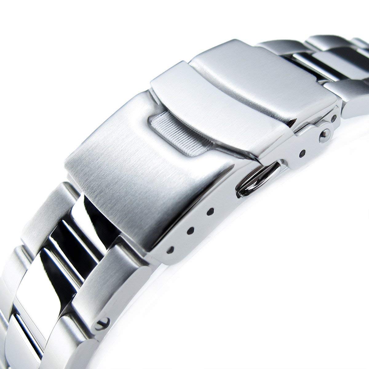 22mm Super-O Boyer 316L Stainless Steel Watch Band for SEIKO SKX007 Brushed and Polished Finish - View 4 of 5