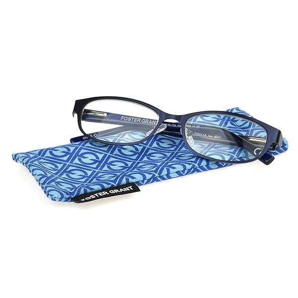 Foster Grant Foster Grant Isa Navy Blue Transparent Reading Glasses 59 mm for Stylish Vision Correction - View 2 of 3
