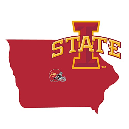 AGANS Iowa State Cyclones Home State Decal Team Color One Size NCAA Siskiyou Sports Fan Shop