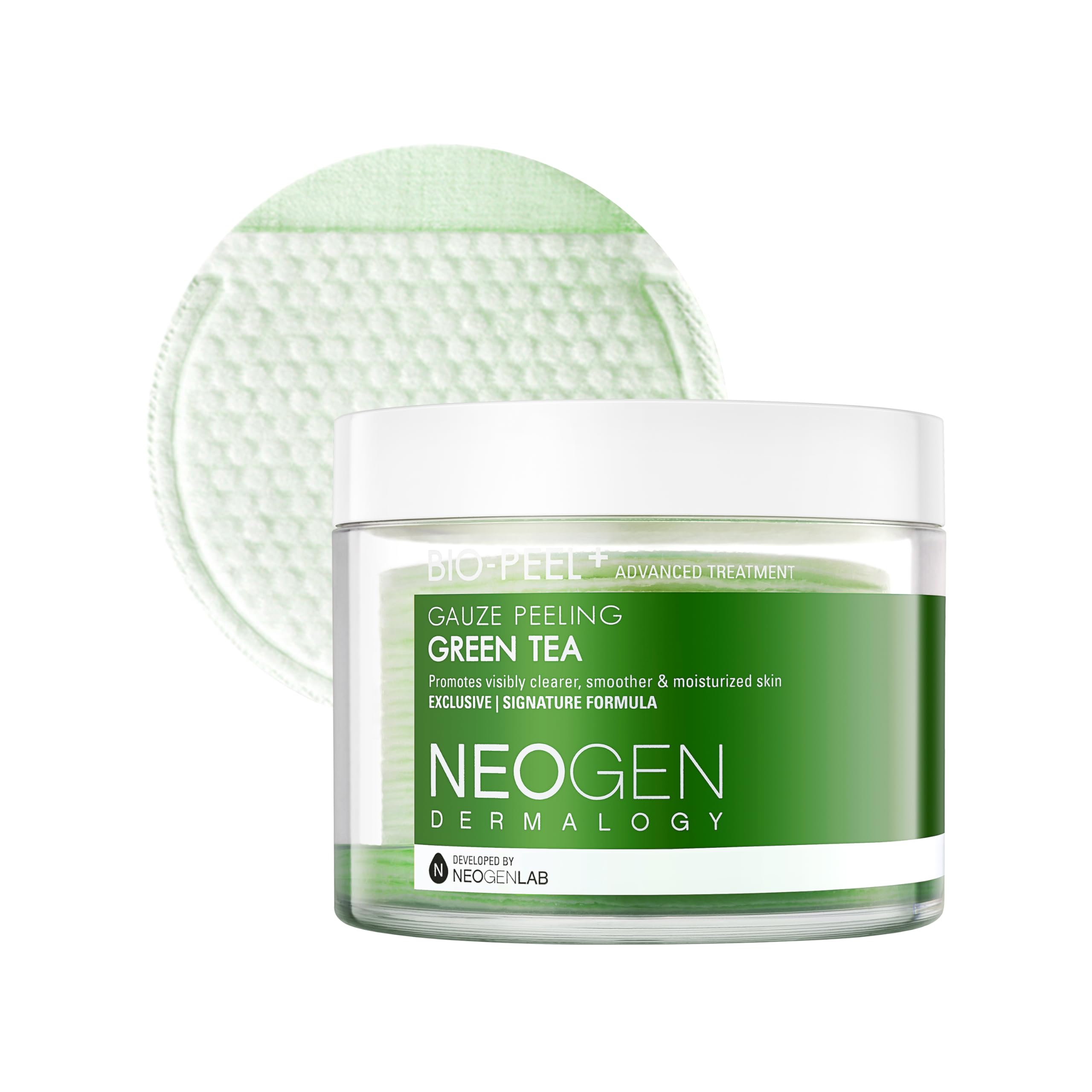 DERMALOGY by NEOGENLAB DERMALOGY by NEOGENLAB Bio-Peel Gauze Peeling Pads Green Tea 30 Pads Exfoliating Hydrating Soothing PHA Centella Asiatica Korean Skin Care