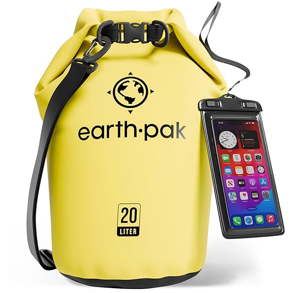 Earth Pak Earth Pak Waterproof Dry Bag - Roll Top Waterproof Backpack Sack Keeps Gear Dry for Kayak with Waterproof Phone Case
