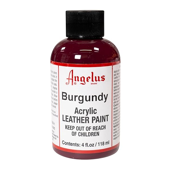 Angelus Angelus Acrylic Leather Paint 4 oz - Burgundy | Premium Quality for Custom Leather Projects