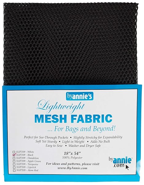 Annie "Annie Mesh Fabric 18"x54" Black - Lightweight & Versatile for Crafts | PBA02030" - View 2 of 4
