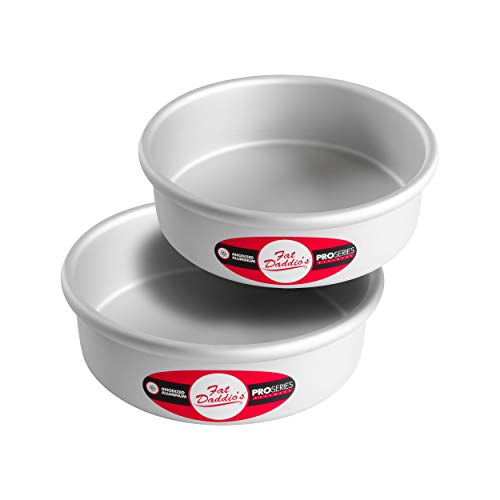 Fat Daddio's Fat Daddio's Anodized Aluminum Round Cake Pans 2 Piece Set 7 Inch x 2 Inch for Perfect Baking