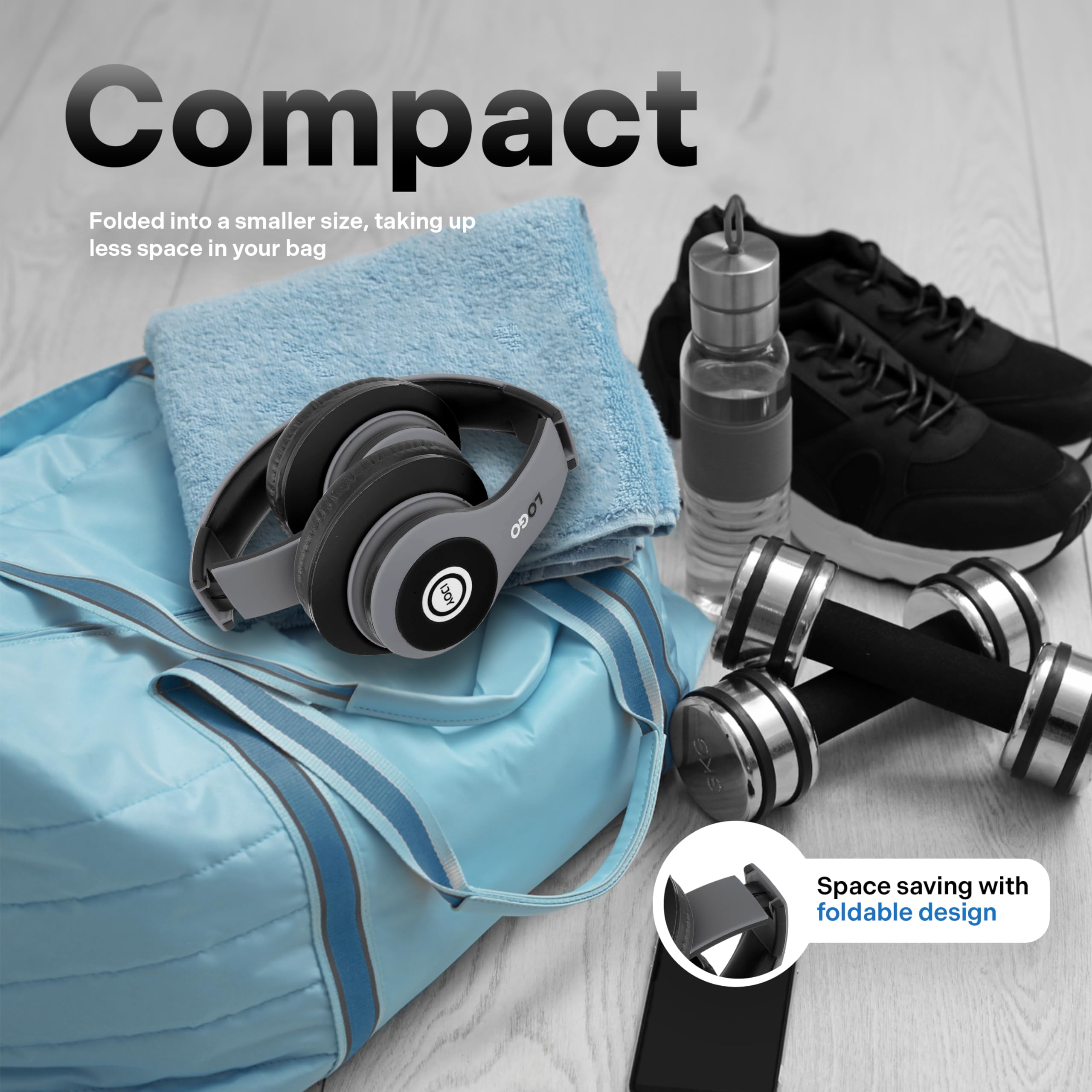 P26 iJoy Matte Finish Premium Wireless Bluetooth Over Ear Headset Foldable Headphone for Superior Sound Quality and Comfort - View 7 of 7