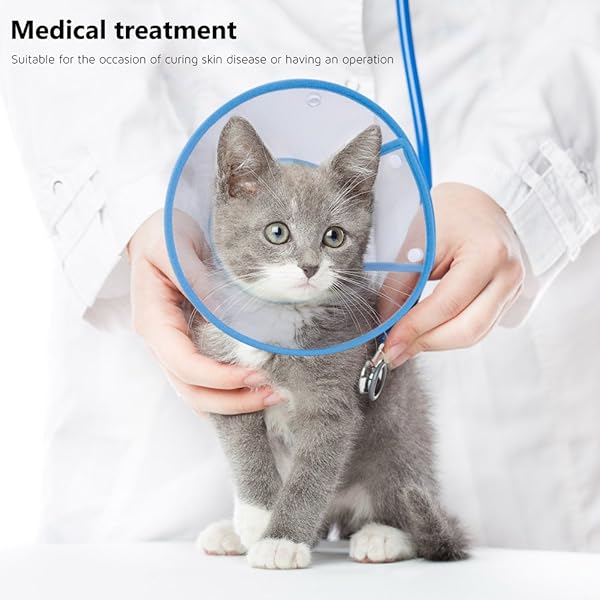 PETBABA PETBABA Cat Cone Collar Soft E Collar for Kittens and Puppies Recovery After Surgery Clear Design Not Blocking Vision Size S Blue - View 5 of 7