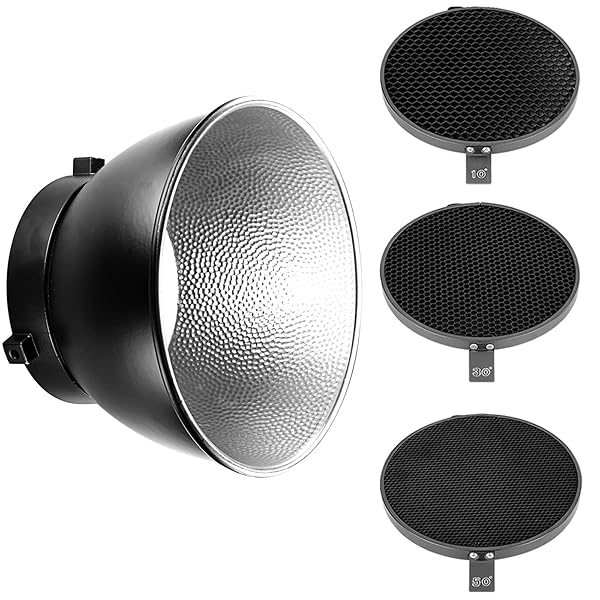 NEEWER Neewer 7-Inch Reflector Diffuser with Honeycomb Grids for Bowens Mount Studio Lights - View 2 of 8