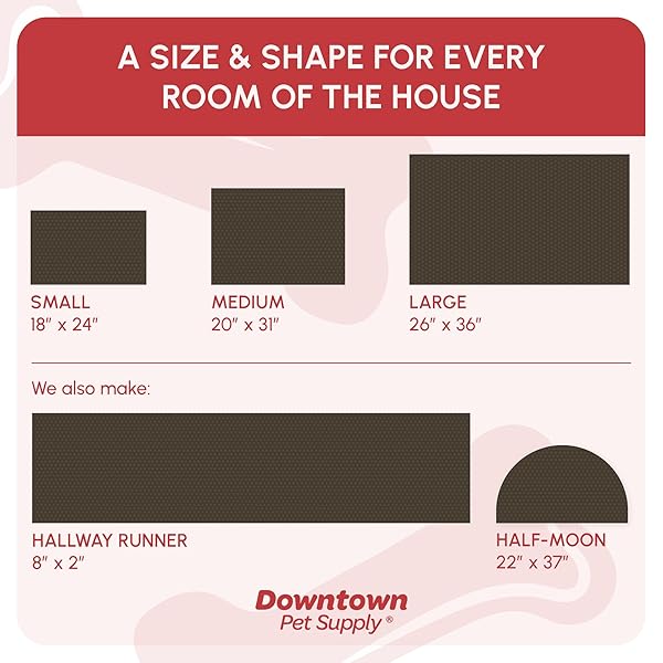 My Doggy Place My Doggy Place Microfiber Dog Mat 36x26 Brown Absorbent Quick-Drying Non-Slip Rubber Backed Pet Mat for Muddy Paws - View 6 of 8