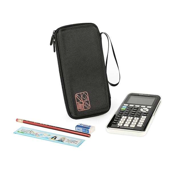BOVKE Buy BOVKE Hard Graphing Calculator Case for TI-84 Plus & TI-83 Plus - Extra Pocket for Cables & Accessories, Black - View 5 of 7