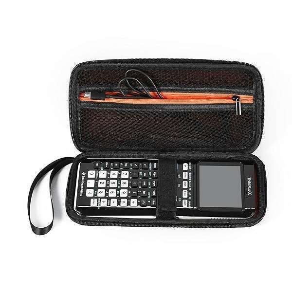BOVKE Buy BOVKE Hard Graphing Calculator Case for TI-84 Plus & TI-83 Plus - Extra Pocket for Cables & Accessories, Black - View 7 of 7