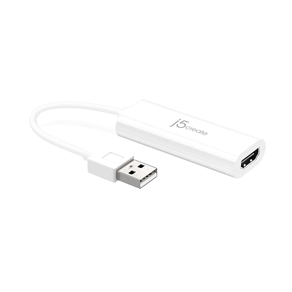 j5create j5create USB to HDMI Display Adapter - 1080P Cable Converter for Windows (JUA195) - High-Quality Video Output - View 2 of 9