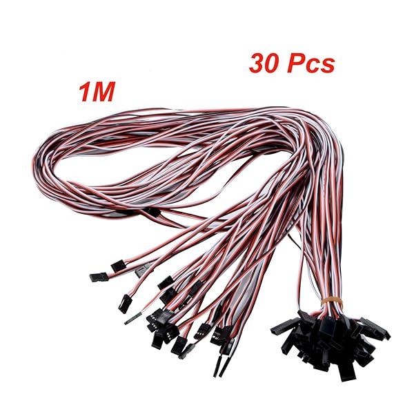 YXQ YXQ 1M Servo Extension Cable 3 Pin Male to Female Lead Wire for RC Airplane 30Pcs High Quality Connector Set - View 2 of 4