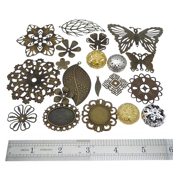 Julie Wang Julie Wang 100 Piece Anchor Charm Mixed Metal Rudder Necklace Bracelet Pendants for Jewelry Making Crafts 4-70 mm - View 2 of 5