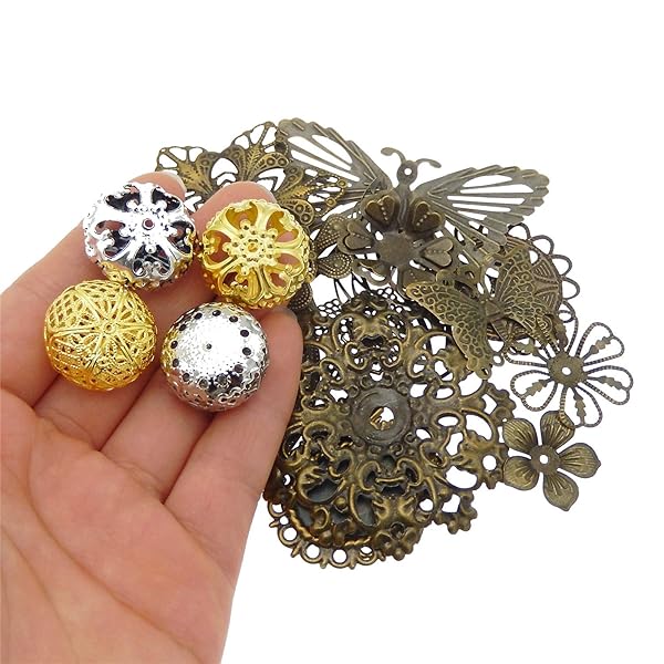 Julie Wang Julie Wang 100 Piece Anchor Charm Mixed Metal Rudder Necklace Bracelet Pendants for Jewelry Making Crafts 4-70 mm - View 3 of 5