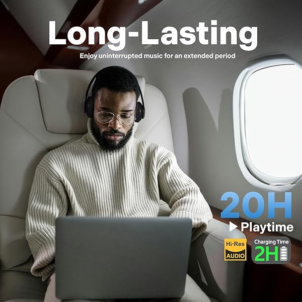 iJoy iJoy Bluetooth Headphones Over Ear Wireless Wired Foldable Headset with Microphone for Adults Kids Men Women Stealth Model - View 8 of 11