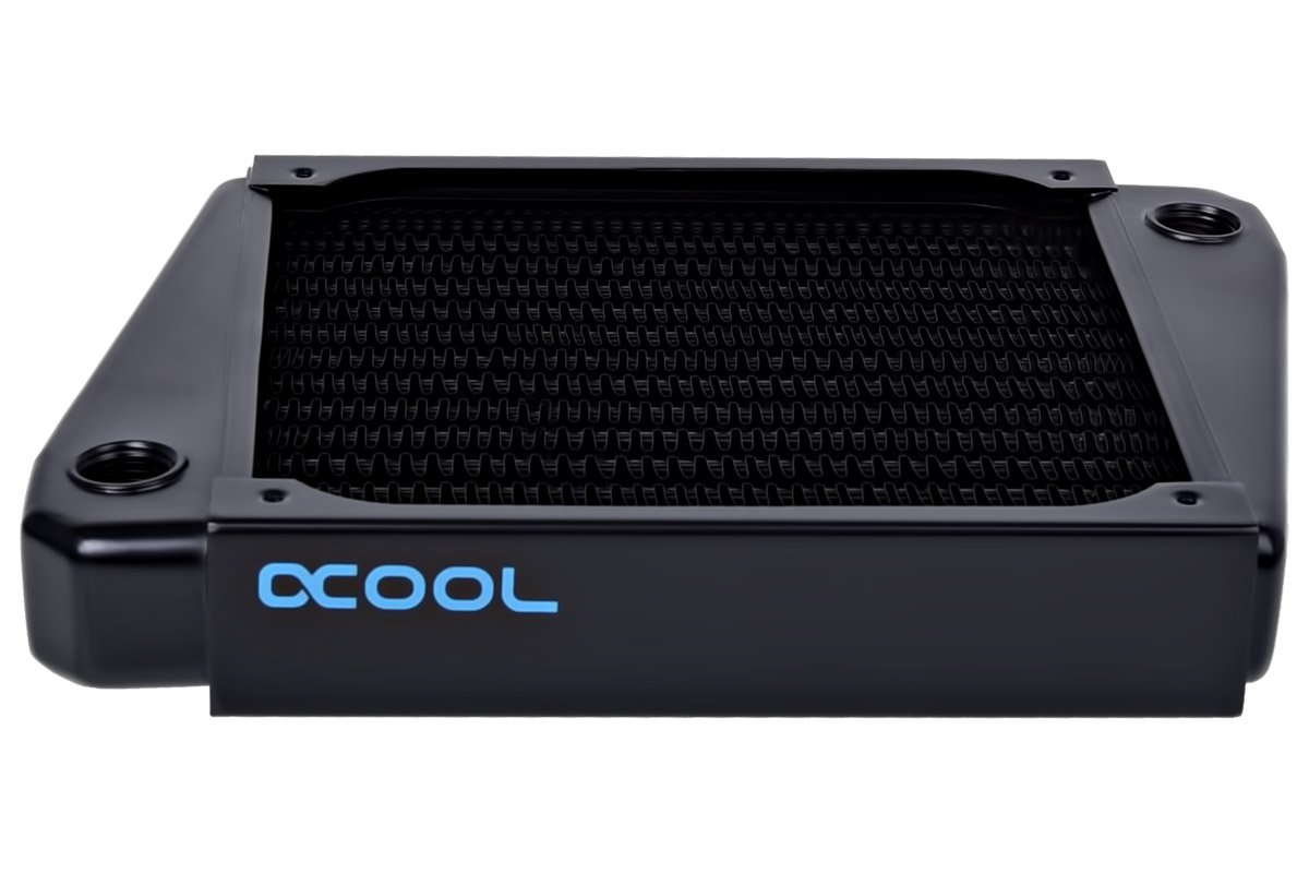 Alphacool Alphacool NexXxos ST30 Full Copper X-Flow Radiator 140mm Single Fan Black for Efficient Cooling Solutions - View 2 of 5