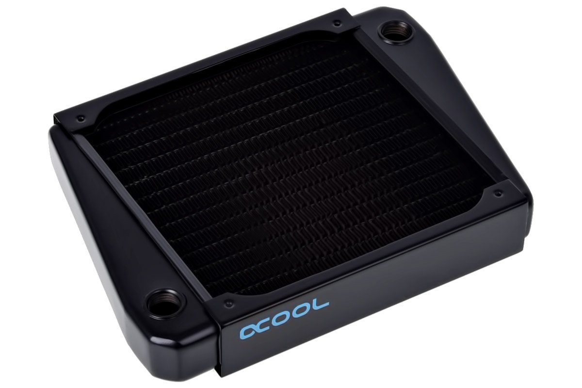 Alphacool NexXxos ST30 Full Copper X-Flow Radiator 140mm Single Fan Black for Efficient Cooling Solutions