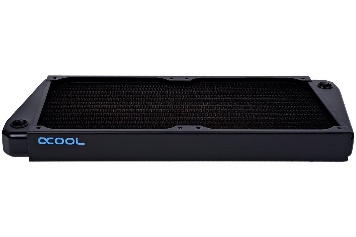 Alphacool Alphacool NexXxos ST30 Full Copper X-Flow Radiator 280mm Dual Fan Black for Optimal Cooling Performance - View 2 of 5