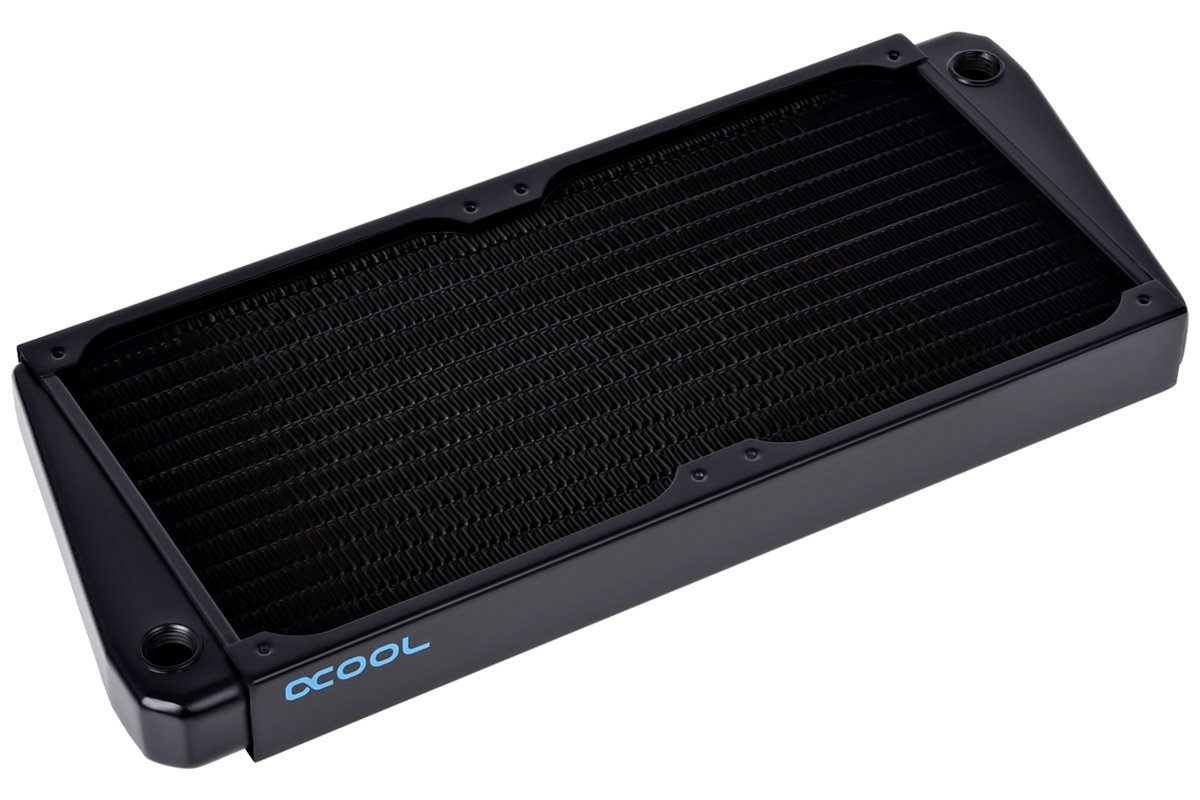 Alphacool NexXxos ST30 Full Copper X-Flow Radiator 280mm Dual Fan Black for Optimal Cooling Performance