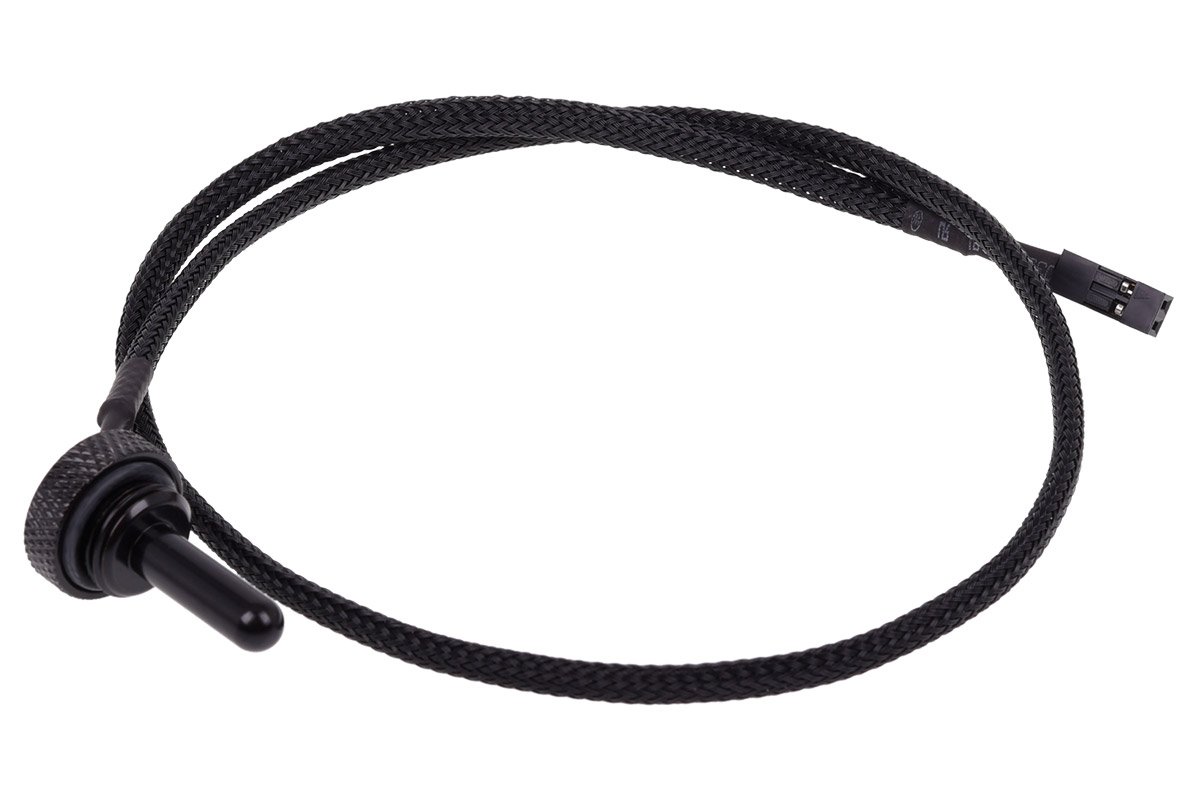 Alphacool 17365 Eiszapfen Temperature Sensor Plug G1/4 Deep Black for Water Cooling Monitoring