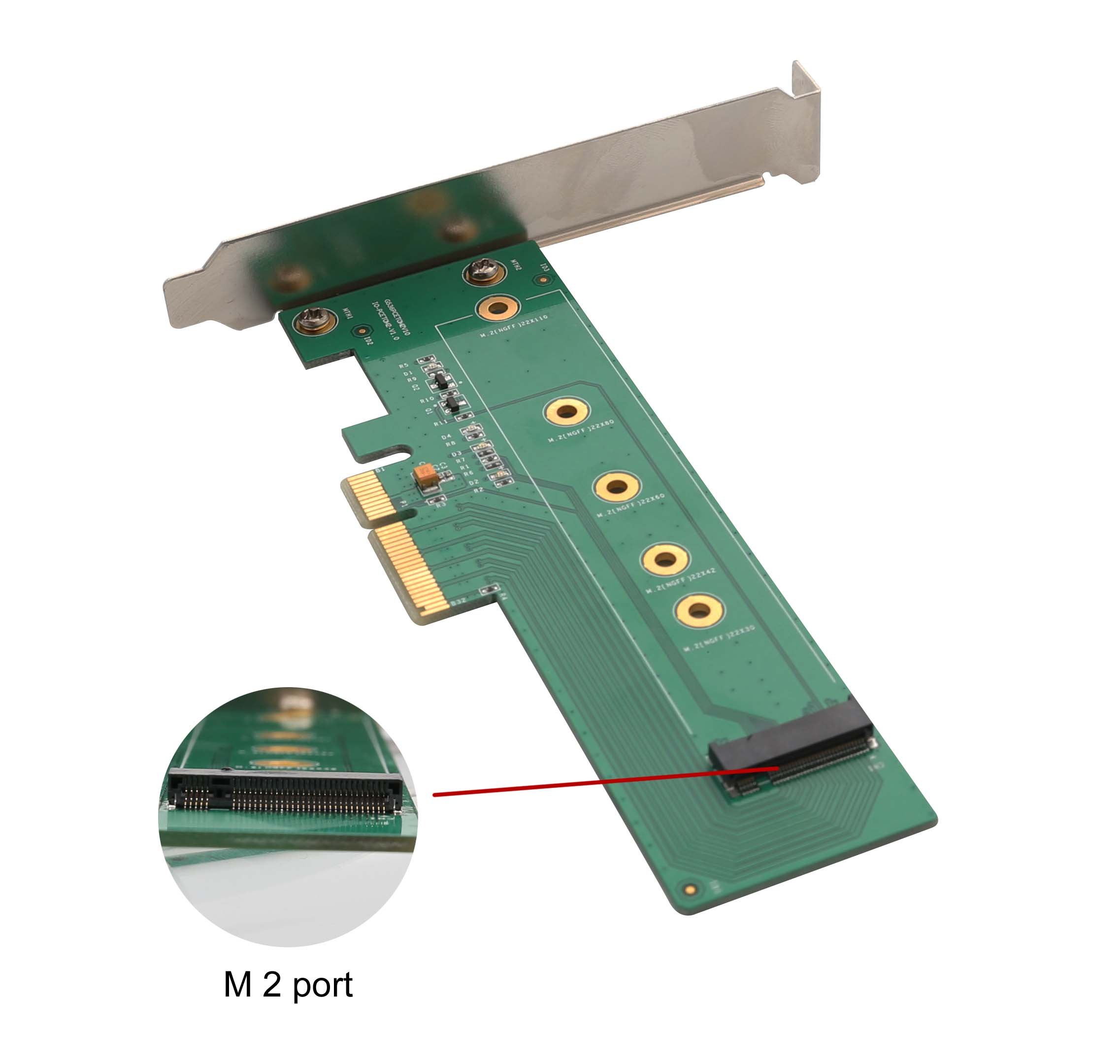IO Crest M2 NGFF PCIe SSD to PCI Express 30 x4 Host Adapter Card for M Key PCIe NVMe AHCI Type 22110 2280 2260 2242 - View 5 of 8
