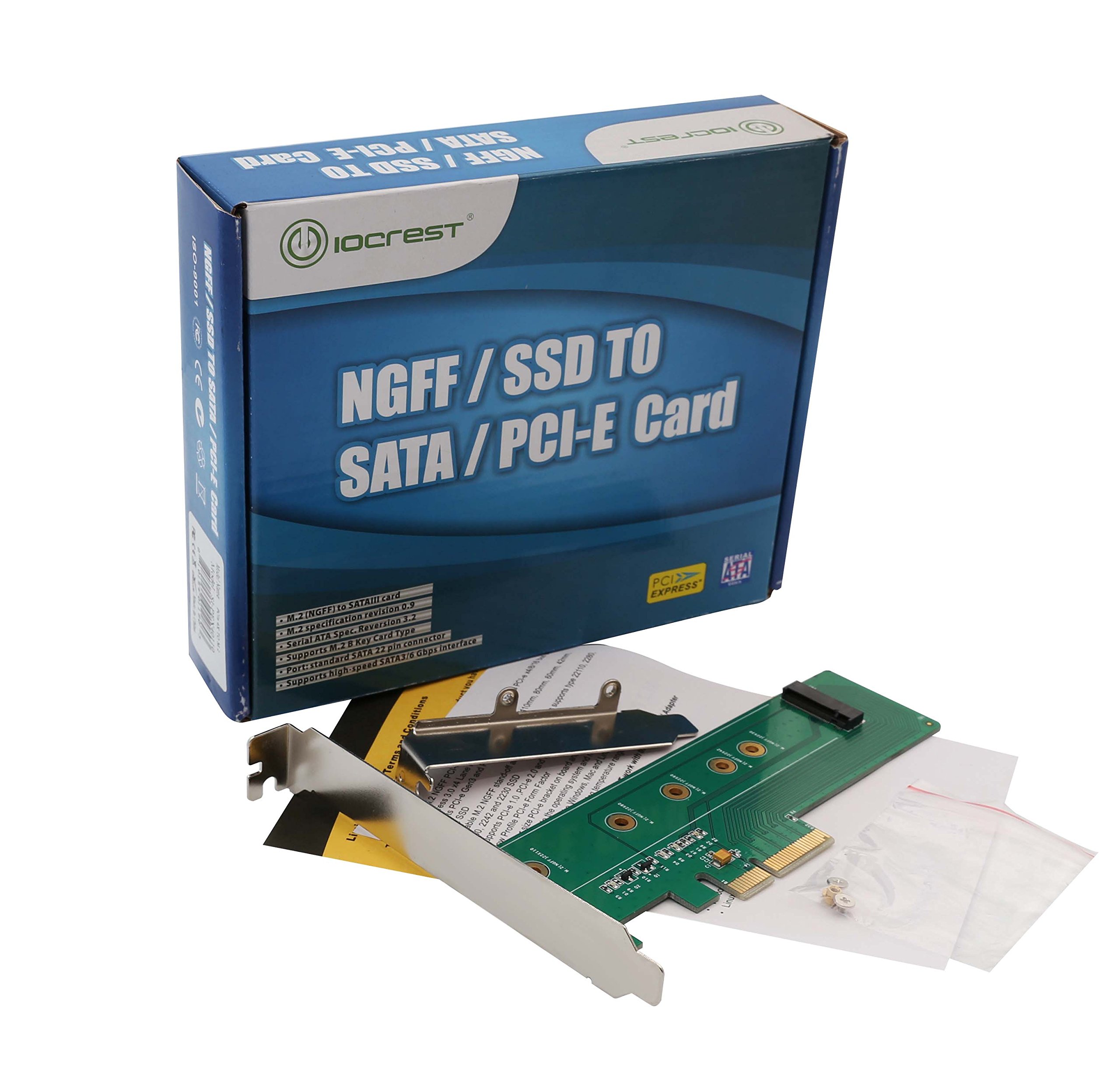 IO Crest M2 NGFF PCIe SSD to PCI Express 30 x4 Host Adapter Card for M Key PCIe NVMe AHCI Type 22110 2280 2260 2242 - View 8 of 8