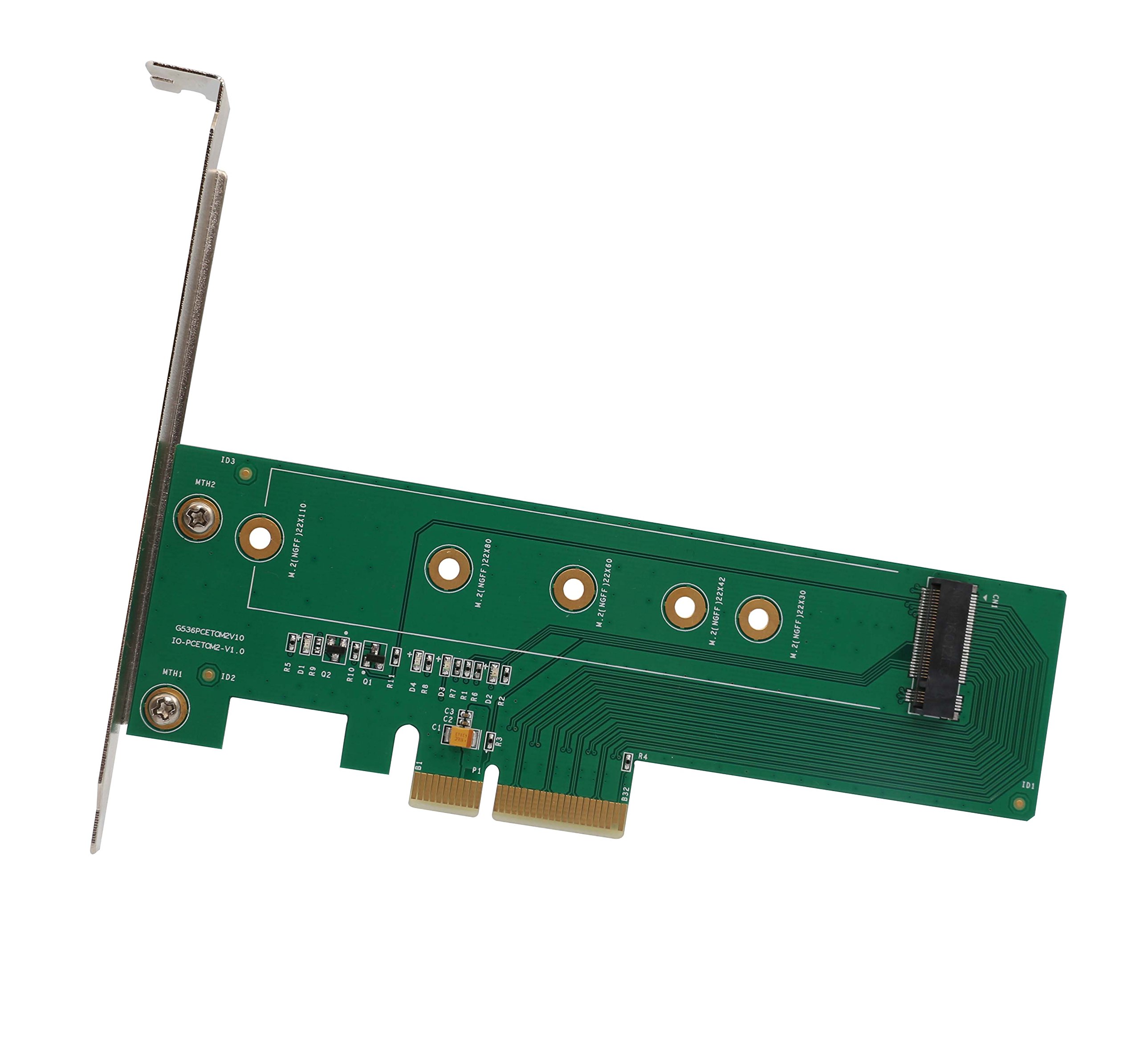 IO Crest M2 NGFF PCIe SSD to PCI Express 30 x4 Host Adapter Card for M Key PCIe NVMe AHCI Type 22110 2280 2260 2242