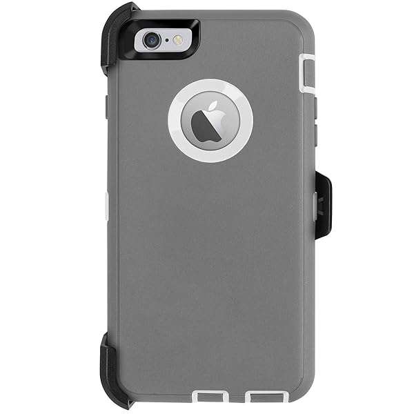 AICase Buy AICase iPhone 6 Plus/6S Plus Case - Rugged Shockproof Cover with Built-in Screen Protector (Grey/White)