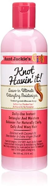 Aunt Jackie's Ultimate Detangling Moisturizer: Aunt Jackie's Girls Knot Havin' It! Leave-In (Pack of 3) - 12 oz for Easy Hair Care