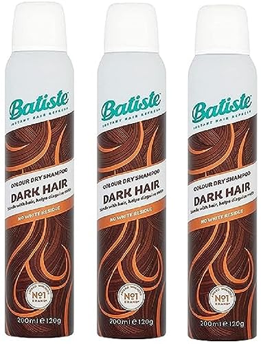 Batiste Batiste Dry Shampoo Dark & Deep Brown 6.73 oz - Pack of 3 for Effortless Hair Refresh