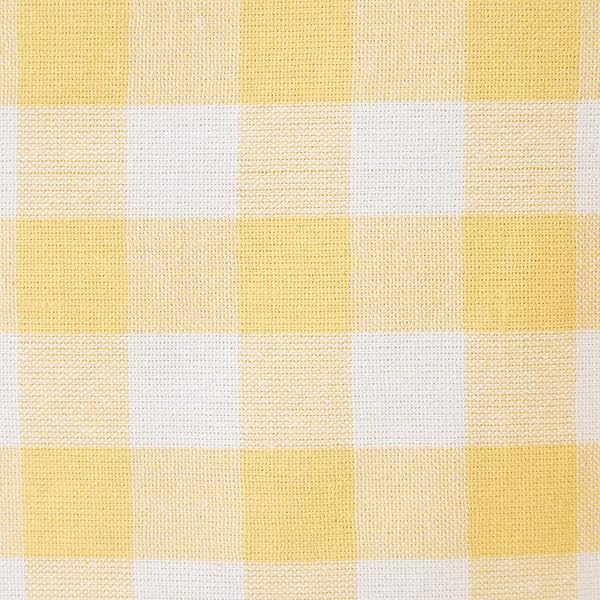DII "Shop DII 100% Cotton Checkered Tablecloth - 70" Round, Yellow, Machine Washable for Stylish Dining" - View 3 of 7
