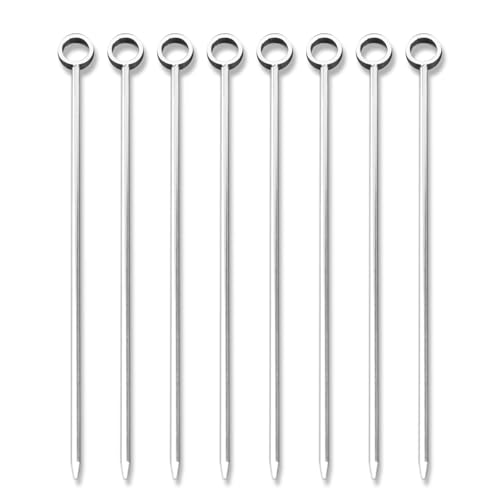 PuTwo PuTwo Stainless Steel Martini Glass Cocktail Picks - 4.25 Inch Silver Picks for Perfect Drinks