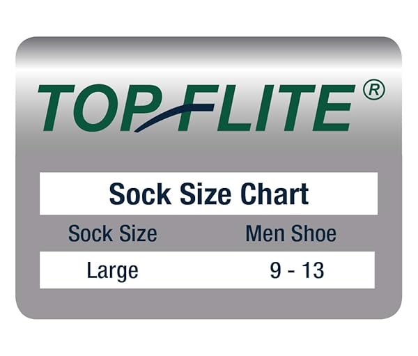 Top Flite Top Flite Men's Diabetic Non-Binding Cushion Crew Socks 2 Pair Pack White Large - View 2 of 2