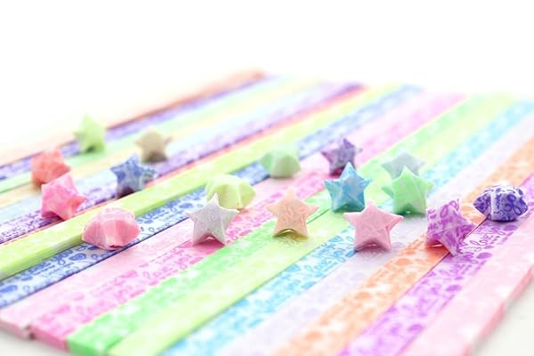 yueton Yueton 300 Sheets Glow in the Dark Star Origami Paper - Perfect for Lucky Wishes & Creative Crafts