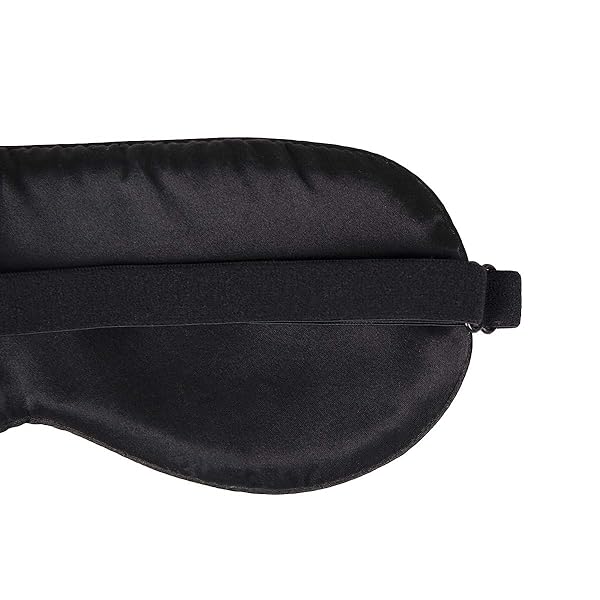 NMM Global NMM Global 100% Mulberry Silk Sleep Mask Blackout Adjustable Strap Satin Eye Cover for Men Women Adults Blue - View 4 of 7