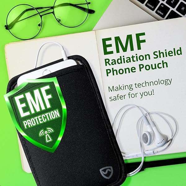 SYB Shield Your Body Anti-Radiation Cell Phone Pouch - EMF Blocking Sleeve for Phones Up to 3.25 Inches Wide - View 4 of 10