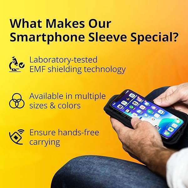 SYB Shield Your Body Anti-Radiation Cell Phone Pouch - EMF Blocking Sleeve for Phones Up to 3.25 Inches Wide - View 7 of 10