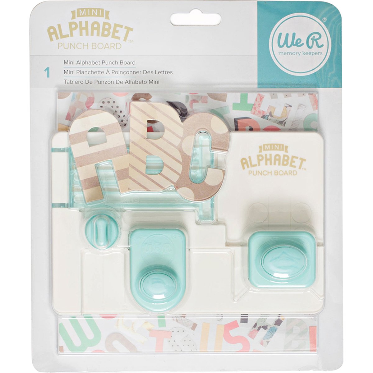 Mini Alphabet Punch Board by We R Memory Keepers: Perfect for Card Making & Scrapbooking