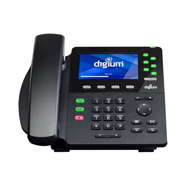 Digium D65 Phone 6-Line SIP HD Voice Gigabit with Headset 4.3 Inch Color Display Icon Keys