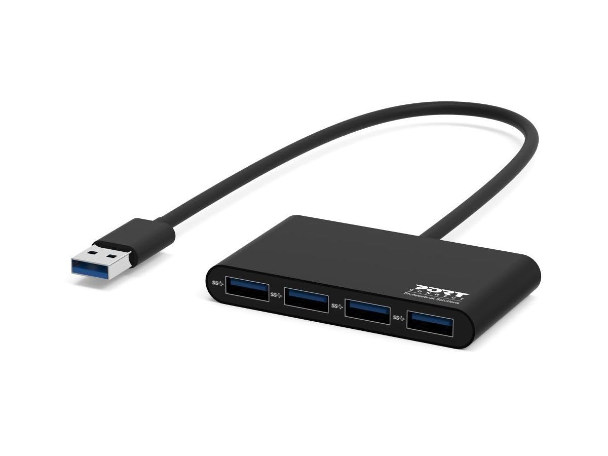 Port Designs PORT DESIGNS 900121 USB HUB 4 Ports 3.0 High Speed Connectivity for Multiple Devices - View 8 of 9
