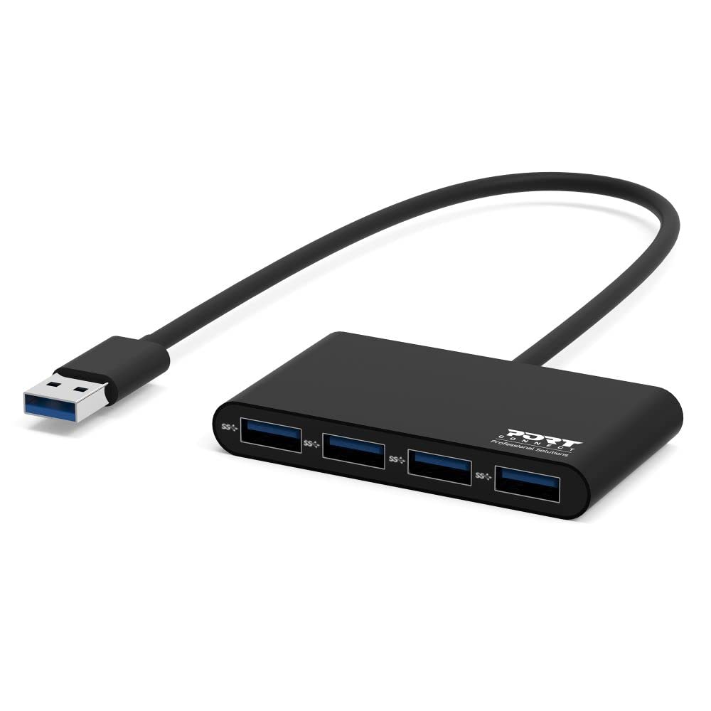 Port Designs PORT DESIGNS 900121 USB HUB 4 Ports 3.0 High Speed Connectivity for Multiple Devices